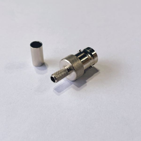 DC-3GHz N Type Female RF Feeder Connector with Gold-plated Brass and PTFE Insulator for Super Flexible Cables