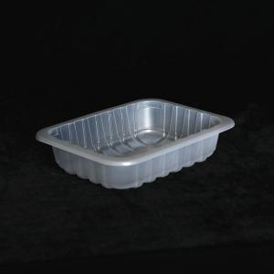China PP Disposable Plastic Tray Rectangular Food Packaging Container 225 X 170 X 50 MM on sale