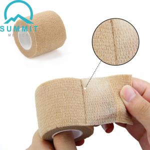 China Tan Color Nonwoven Self Adherent Bandage Wrap 2 Inches X 5 Yards on sale