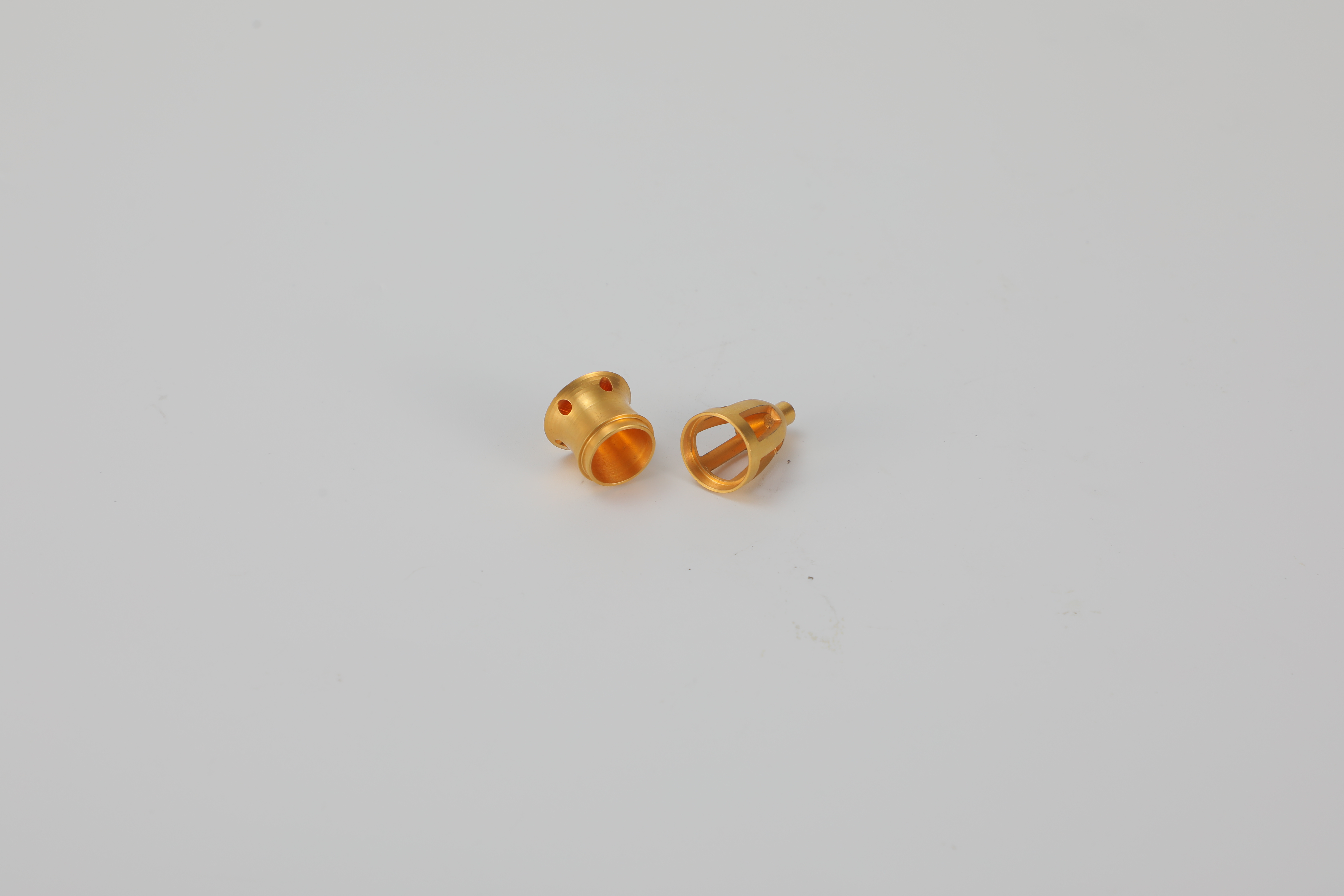 Customized Gold Hollow Lathe Parts Precision Processing Components CNC Turning and Milling Services Can Be Used of Manufacturing