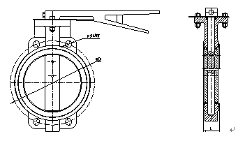 Pneumatic Actuated Center Line Butterfly Valve 4'' Class 150 Pressure