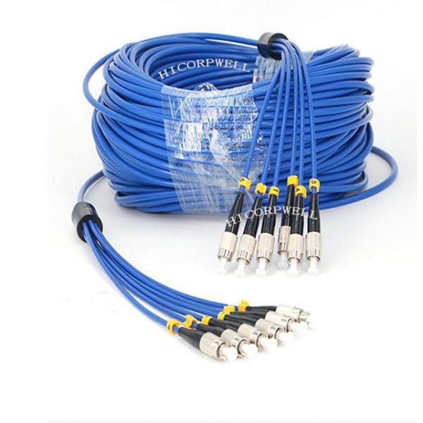 Waterproof 4 Core Single Mode Fiber Optic Cable , Outdoor 3m Duplex Fiber Patch Cord