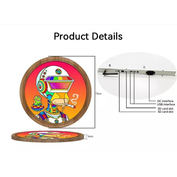 23.6" NFT LCD Display Round Screen Android 11.0 Crypto Art Digital Wall Picture Frame Large
