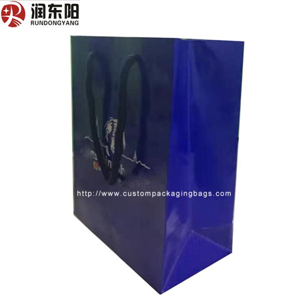 customized logo for Paper Bag Stand Up Hand Lenth Handle For Shopping