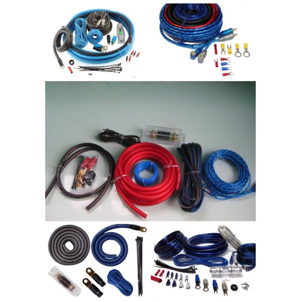 OFC Conductor 0 2 4 6 8 AWG Gauge GA Car Audio Cable Kit for Speaker System