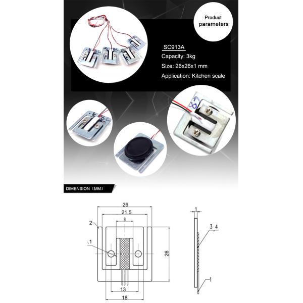 IP65 Waterproof SC913A Mini Half Bridge Load Cell 3kg 5kg Set 4pcs from Shenzhen Sensor and Control Company Limited