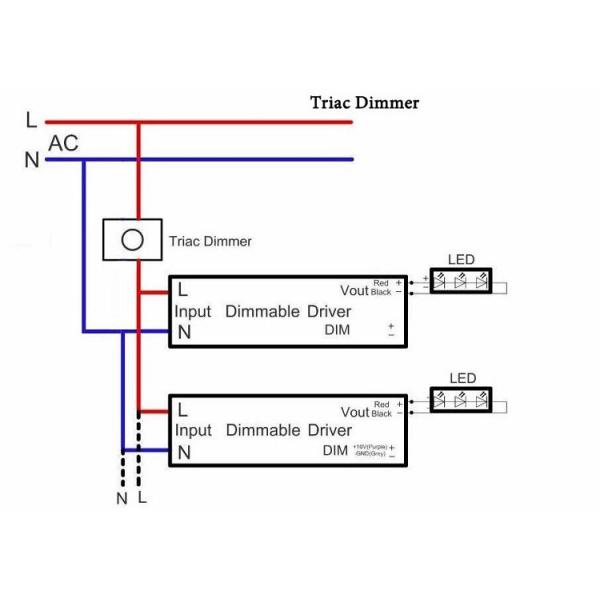 12V 24VDC AC DC 0 10V LED Driver 2 In 1 Dimming LED Driver 25A