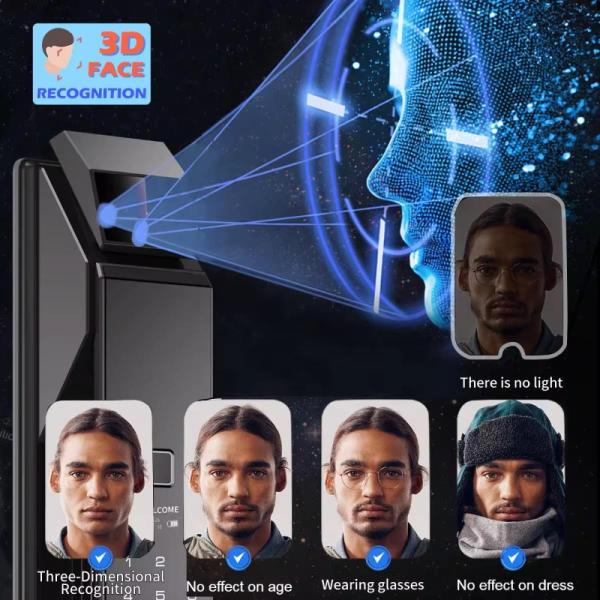 Tuya Automatic Biometric Lock IC Card Wifi App Unlock Smart Home Security Lock