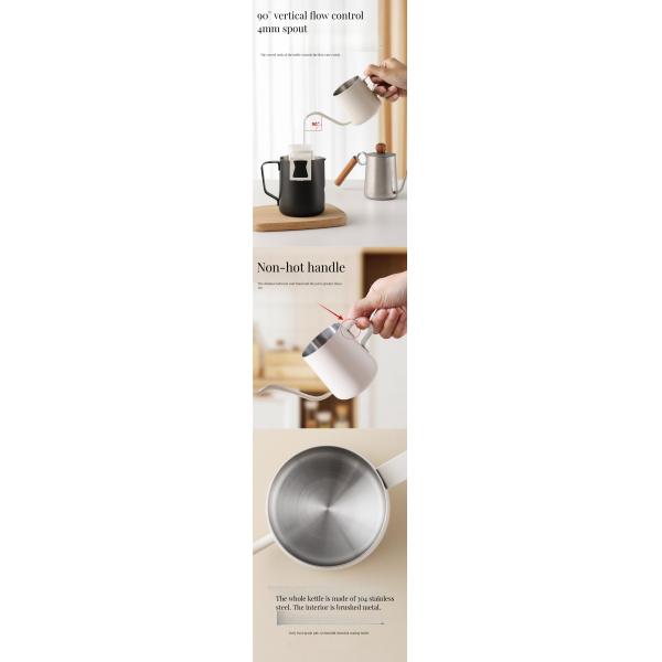 Long Hand Punch Accessories Hanging Ear Drip Spout Metal Pot for Contemporary Kitchens