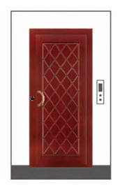 VVVF Control System Passenger Elevators With Wood Grain Decorative Steel Plate