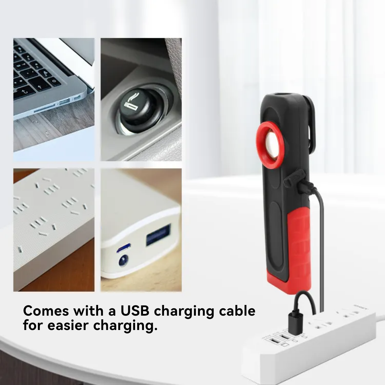 New Car Repair COB Work Light Multi Color Temperature Maintenance Light with Hook and Bracket Charging Multi Functional Light