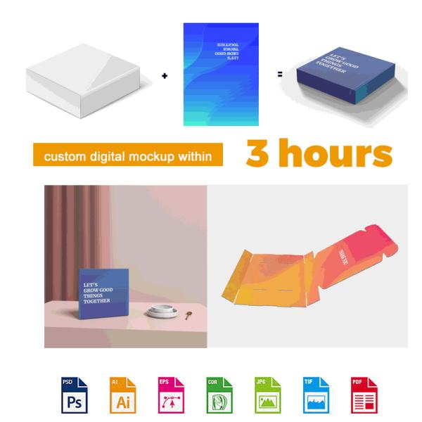 Self Erecting Boxes CMYK Kraft Paper Mailer Postal Shipping Packaging Box With Sticker