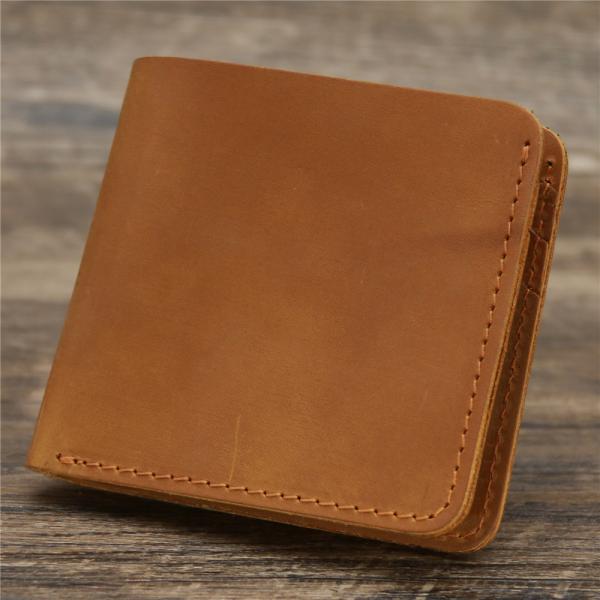 Creative Design Men's Genuine Leather Wallet with Multiple Card Slots and RFID Blocking
