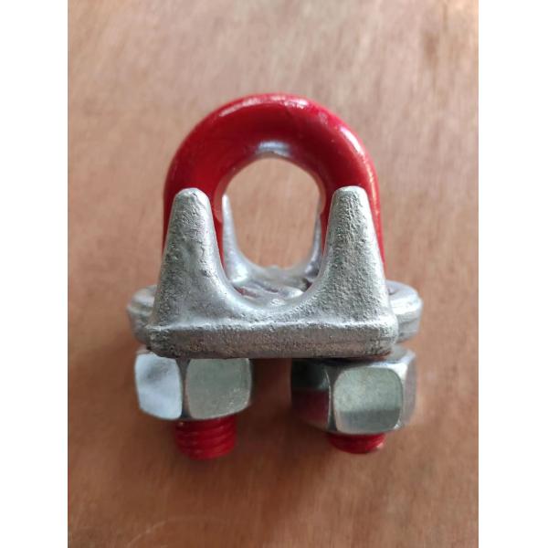 High Tensile Structure Hot DIP Galvanized Us Type Forged Wire Rope Clips with Red U Bolt