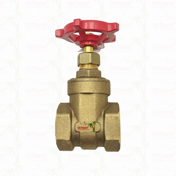 Brass Union Gate Valve With Red Handle 1/2"-2" Customized Size Anti-corrosion