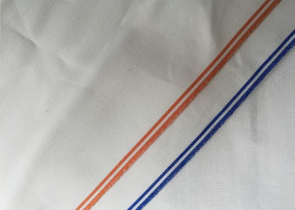 Quality One Side White Denim Look Cotton Fabric , Roll Plain Dye Bleached Denim Fabric for sale