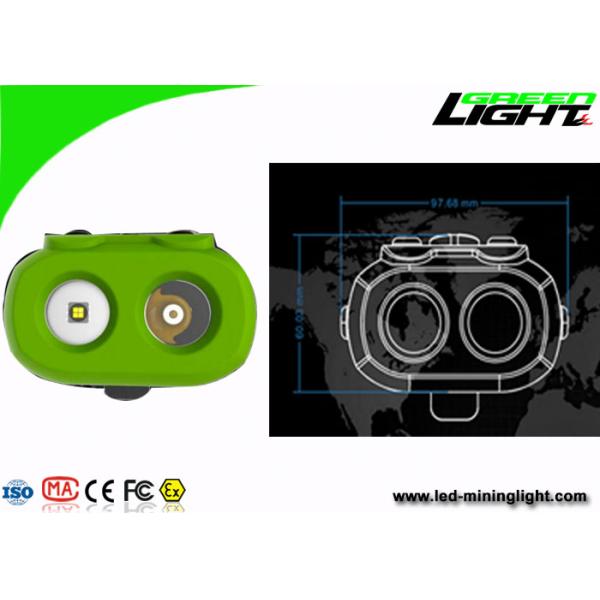 Rechargeable OLED Led Miners Cap Lamp 15000lux Waterproof Dual - Beam Functional