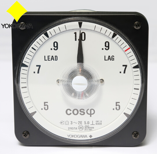 YOKOGAWA Switchboard Panel Analog Power Factor Meter 110x110mm 80x80mm Single Phase
