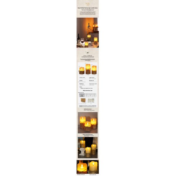 Remote Control Artificial Paraffin Wax LED Candle with Dancing Flame for Home Decoration