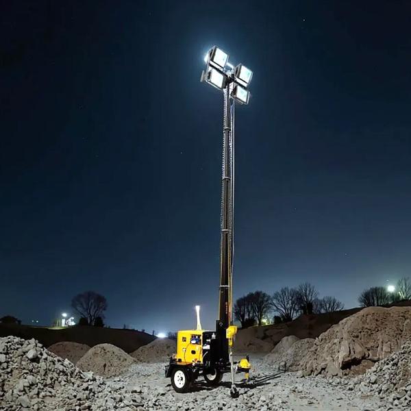 Diesel Generator Light Tower Rated Voltage 220V Towable Light Tower Mobile Lighting Tower