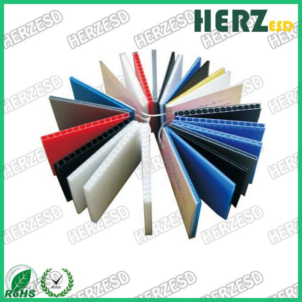 Conductive PP Sheet ESD Corrugated Plastic Sheet Lightweight Max Width 1.5M Thickness 2-8mm