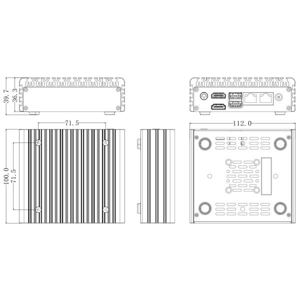 Zynshield Desktop Firewall Intel N100 N200 N305 Dual 2.5G LAN 2 HDMI 2 USB 3.2 WIFI 6 TPM Module