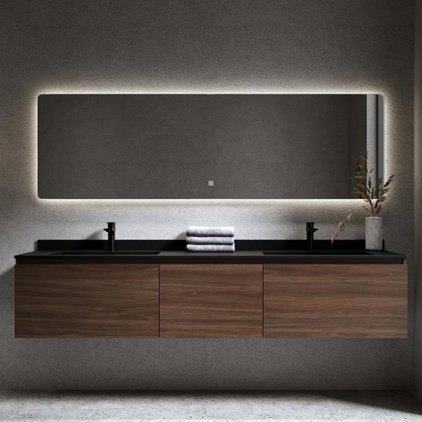 CAD/3D Custom High End Bathroom Floating Vanity with Particleboard Carcase Material
