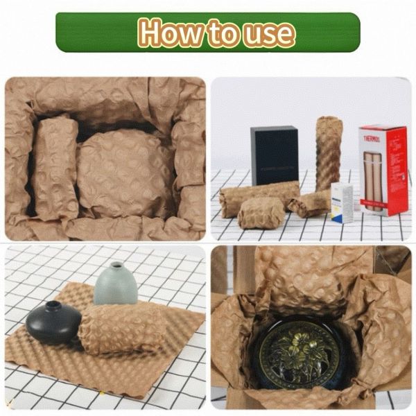 40 X 50cm Buffer Paper Eco Paper Bubble Wrap For Mailers Plastic Free Cushioning Sheets