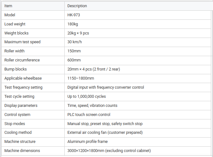 Motorcycle Dynamic Durability Testing Machine Complete Vehicle Road Simulation Fatigue Testing Machine