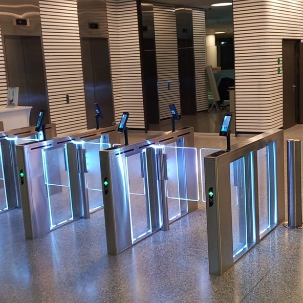 Speed Gate Pedestrian Turnstile Electronic Access Control Turnstile Gate With CE Certification