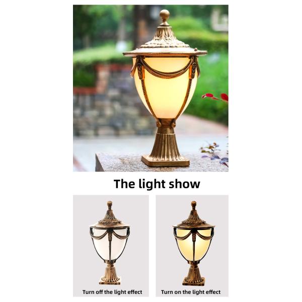 Sensor Waterproof Outdoor Yard Fence Solar Led Post Main Gate Energy Saving Outdoor Garden Gate Decoration Pillar Lights