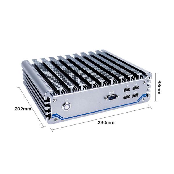 Aluminum Alloy Fanless Industrial Pc Dual Lan I7 8265u 16G Ram