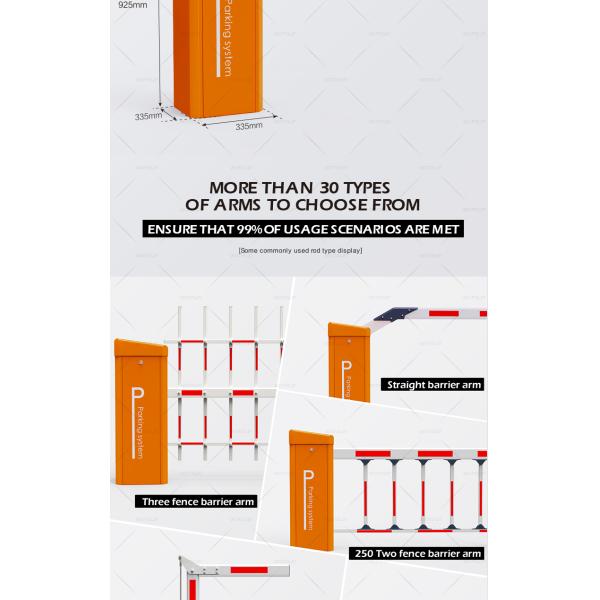 0.6sec High Speed Servo Motor Remote Control Parking Lot Automatic ​Traffic Barrier Gate With 24V Servo Motor IP65