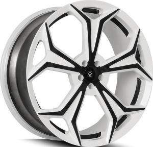 China Custom 1 Piece Forged Alloy Rims Land Rover Defender 22x9.5 White Face + Black Spokes on sale