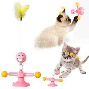 Suction Cup Windmill Turntable Tease Odm Laser Pointer Cat Toy