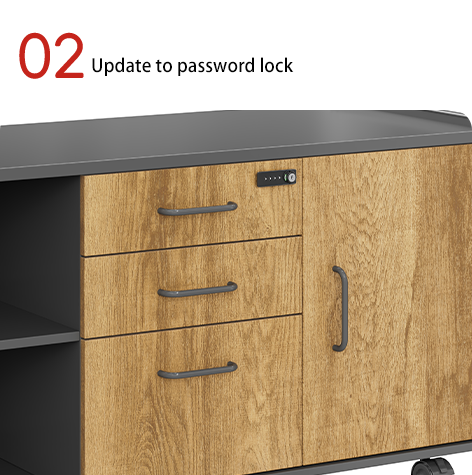 Myidea Industrial Style Movable Sub Cabinet Office Furniture Simple Storage File Cabinet