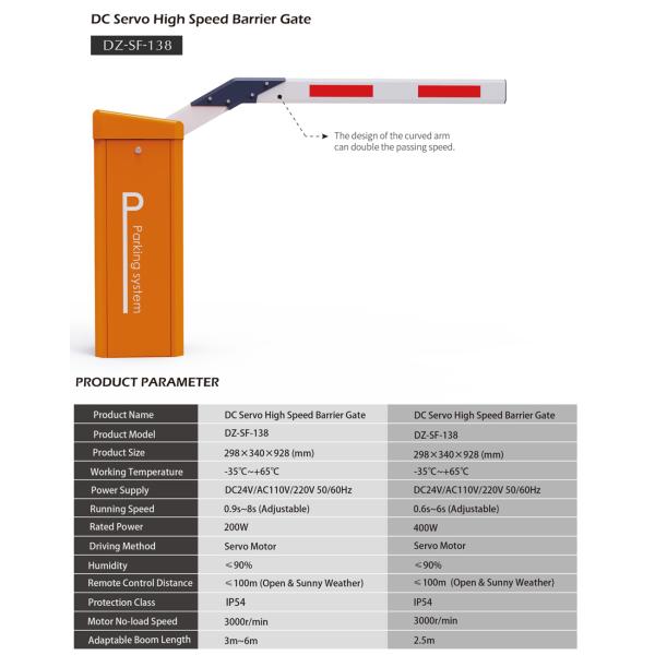 Operation Speed 0.9s To 8s Heavy duty barrier for challenging conditions 30C- 65C