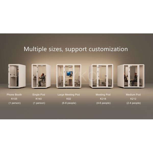 Portable Modular Office Pod with 20-45dB Noise Reduction for Professional Workspaces
