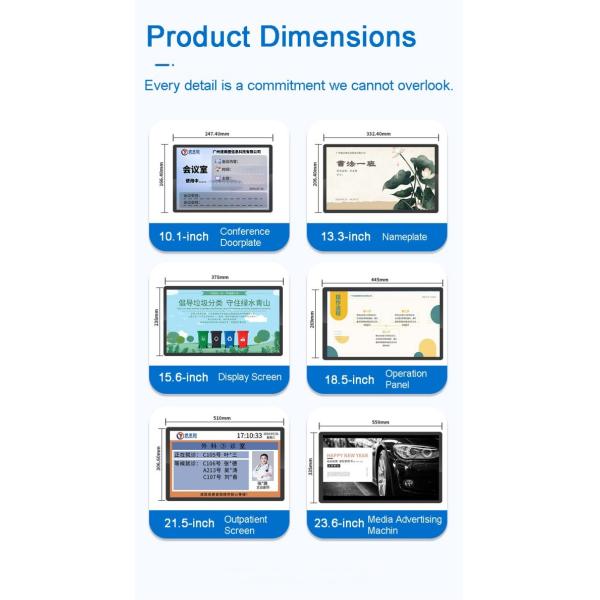 Aluminum Alloy Frame Indoor 4K Lcd Window Display Android Shop Restaurant Menu Advertising Screen