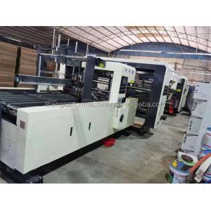 Hang Plate Corrugated Flexo Printing Machine With Slotter Cardboard Folder Gluer