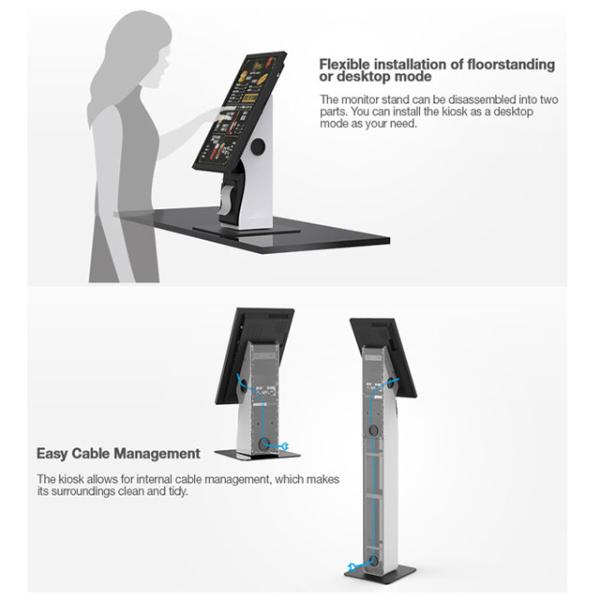 Restaurant 21.5inch Self Service Signage With Capacitive Touch Screen