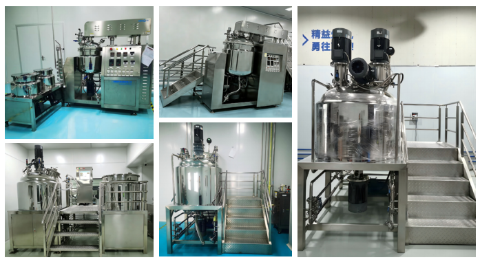 500L Fixed PLC Controlling Vacuum Emulsifier Mixer for Cosmetic