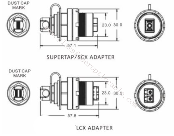 Dustproof Outside Fiber Optic Patch Cables With SC LC MPO Connector Adapter IP67