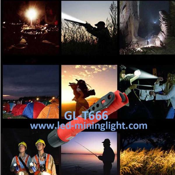 Strong Brightness IP68 Explosion Proof Flashlight USB 4.4Ah Li - Ion Battery 25000lux