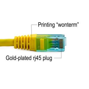 Wholesale 4 Pair UTP Cat5E Ethernet Patch Cable Solid Bare Copper 3FT 5FT 10FT Yellow from china suppliers