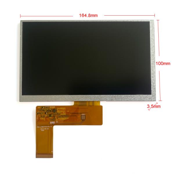 7 Inch 800x480 700nits Wide Temperature FPC 40pins Interface TN LCD Display Optional Touch Screen