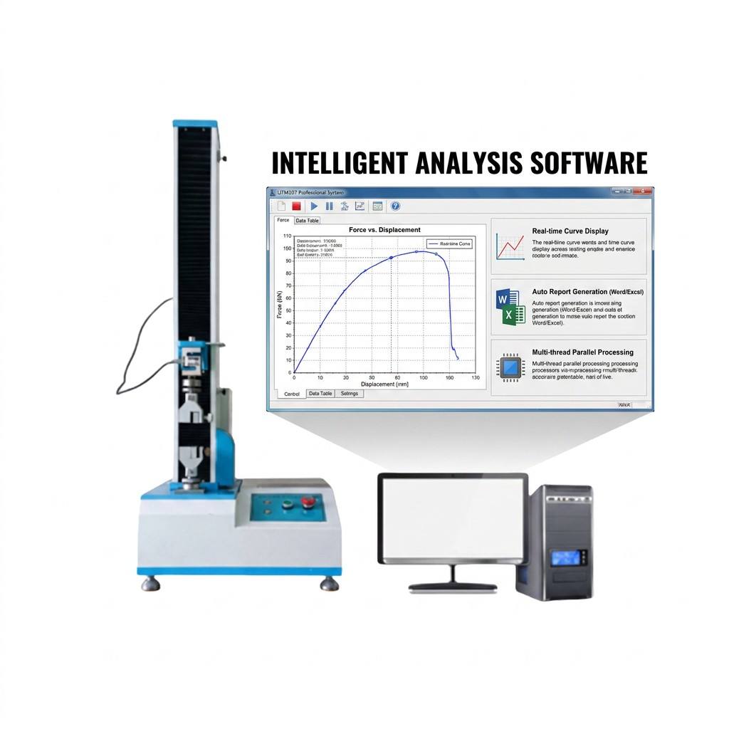 Customizable Single Column Servo Tensile Testing Machine with HK-TEST Software for Tensile Elongation and Peeling Test