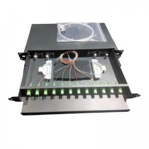 Wholesale 19 Inch Sliding Fiber Patch Panel 12 Port FC APC Simplex Adapter Networking Solution from china suppliers
