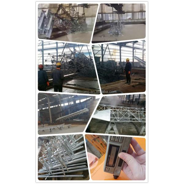 Hot dip galvanized triangular communication steel guyed mast antenna tower