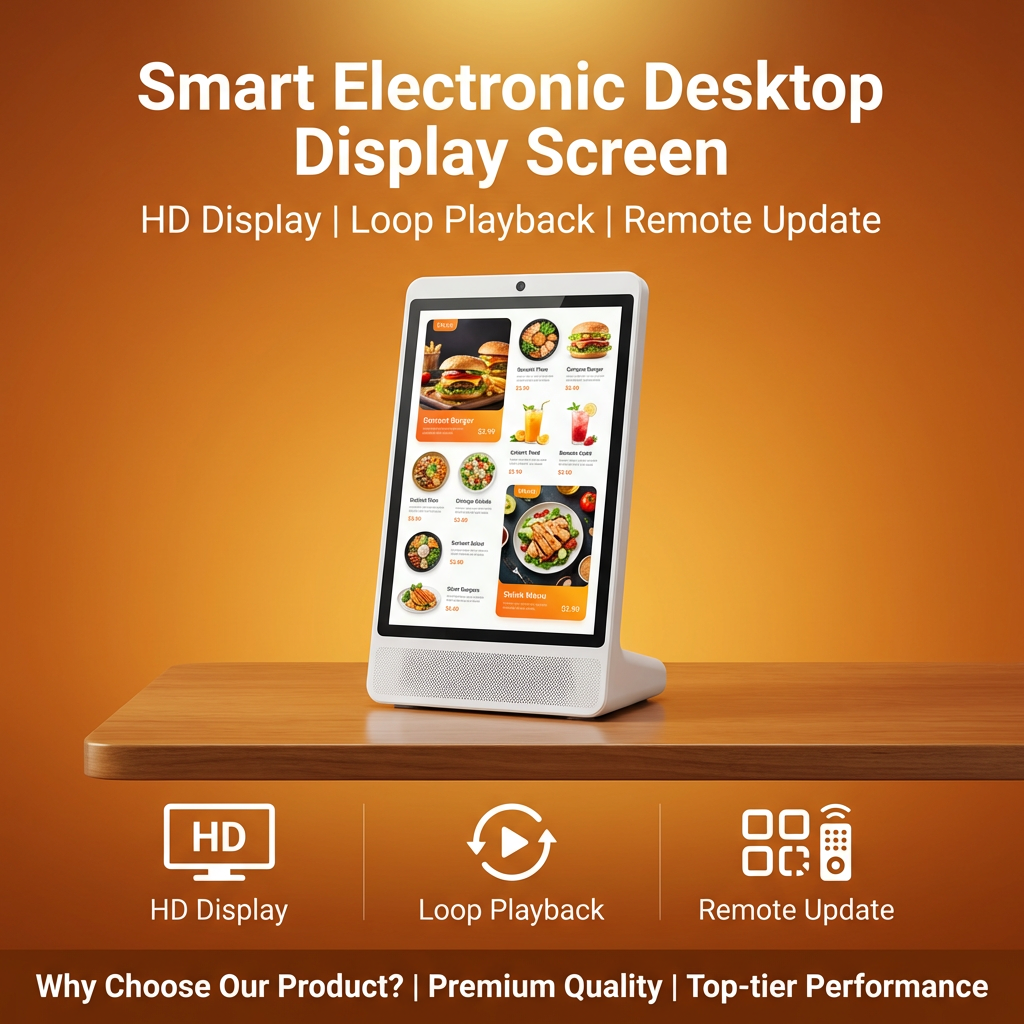 Smart Desktop Digital Signage Display with Touch Screen, Face Recognition & Full HD Resolution